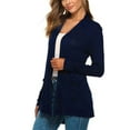thumbnail image 6 of Fengqque Women Cardigan Up Casual Solid Color Long Sleeve Hoodeless Top, 6 of 9