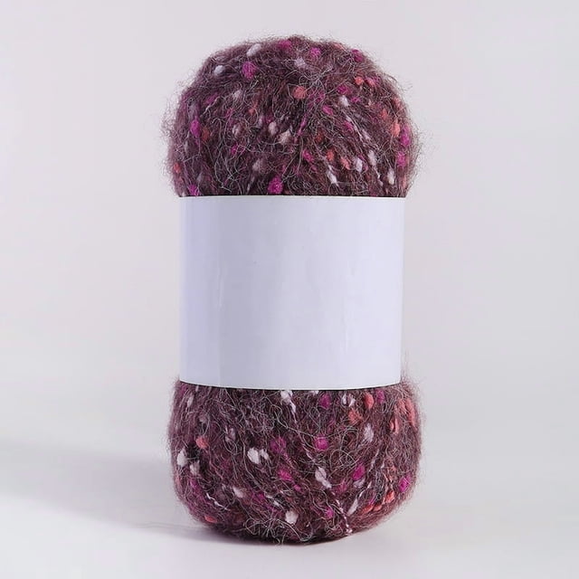 Xiao Hua Estambre Esponjoso Suave 50g-1 Rollo, Estambre Mezclado de Puntos de Colores, Adecuado para Fundas de Almohada de Felpa, Mantas y Tapetes de Sofá, y Artículos Hechos a Mano para Decoración