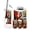 Color 1, variant on Bathroom Accessory Set 6 Piece Vintage Music Piano Keys Treble Clef Floating Musical Trash can, Toothbrush Holder, Toothbrush Cup, Soap Dispenser, Soap Dish, Toilet Brush Holder