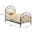 thumbnail image 4 of Miekor Furniture Dark Bronze Metal Twin Bed W5U575, 4 of 5