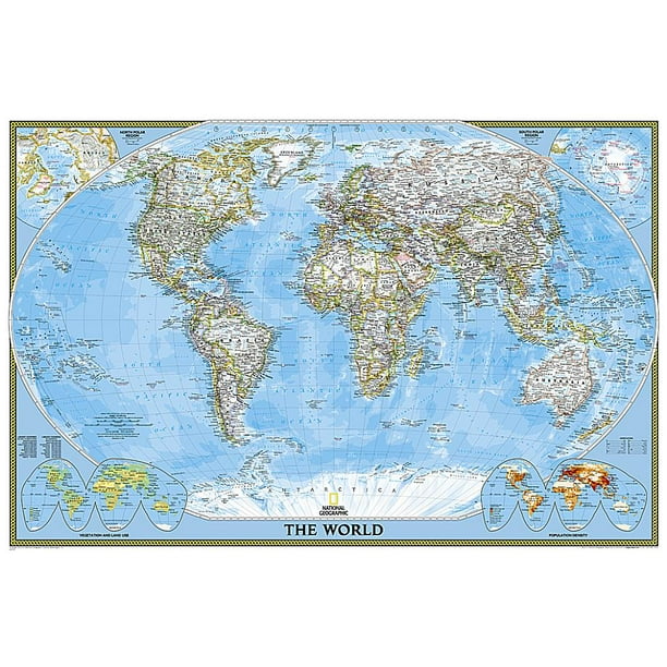 National Geographic: World Classic Wall Map (Poster Size: 36 X 24 ...