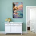 thumbnail image 3 of Lienzo acuarela paisaje costero de Cabo San Lucas, rocas arrecife, playa dorada y casas blancas con tejados naranjas, decoración turística mexicana para sala y dormitorio., 3 of 7
