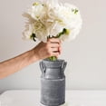 thumbnail image 3 of Jarrón de lata de leche Shabby Chic, jarrón de lata de leche con acabado galvanizado, jarra de leche rústica, florero de metal, pequeño cubo de leche para el hogar, cocina, 3 of 5