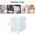 thumbnail image 4 of Blue Pink Plaid Cloth Napkins, Pastel Green White Buffalo Patchwork Washable and Reusable Dinner Napkins Set of 6, Table Napkin for Kitchen Party Birthday Wedding Hotel Housewarming 20"x20", 4 of 8