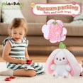 thumbnail image 4 of Conejito de peluche reversible yuxing con cremallera fresa A conejo y zanahoria, 4 of 5