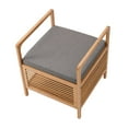 thumbnail image 2 of Proman Products SH17236 Cambridge Bamboo Square Storage Shoe bench, Natural, 19.5" W x 19.5" D x 21.5" H, 2 of 8