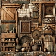 thumbnail image 6 of Ambesonne Rustic Duvet Cover Set, Medieval Cottage Scene Art, Calking, Grey Teal Brown, 6 of 6