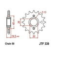 thumbnail image 2 of JT Steel Front Sprocket 18T for Street HONDA CBR-1100XX 1997-2003, 2 of 4