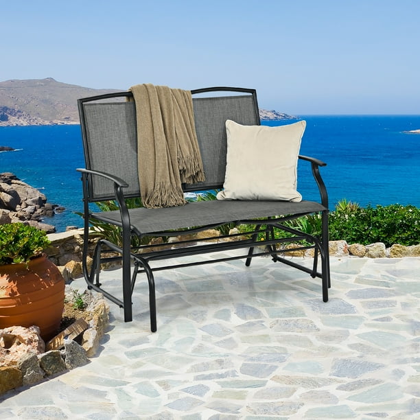 Costway Patio Glider Rocking Bench Double 2 Person Chair Loveseat