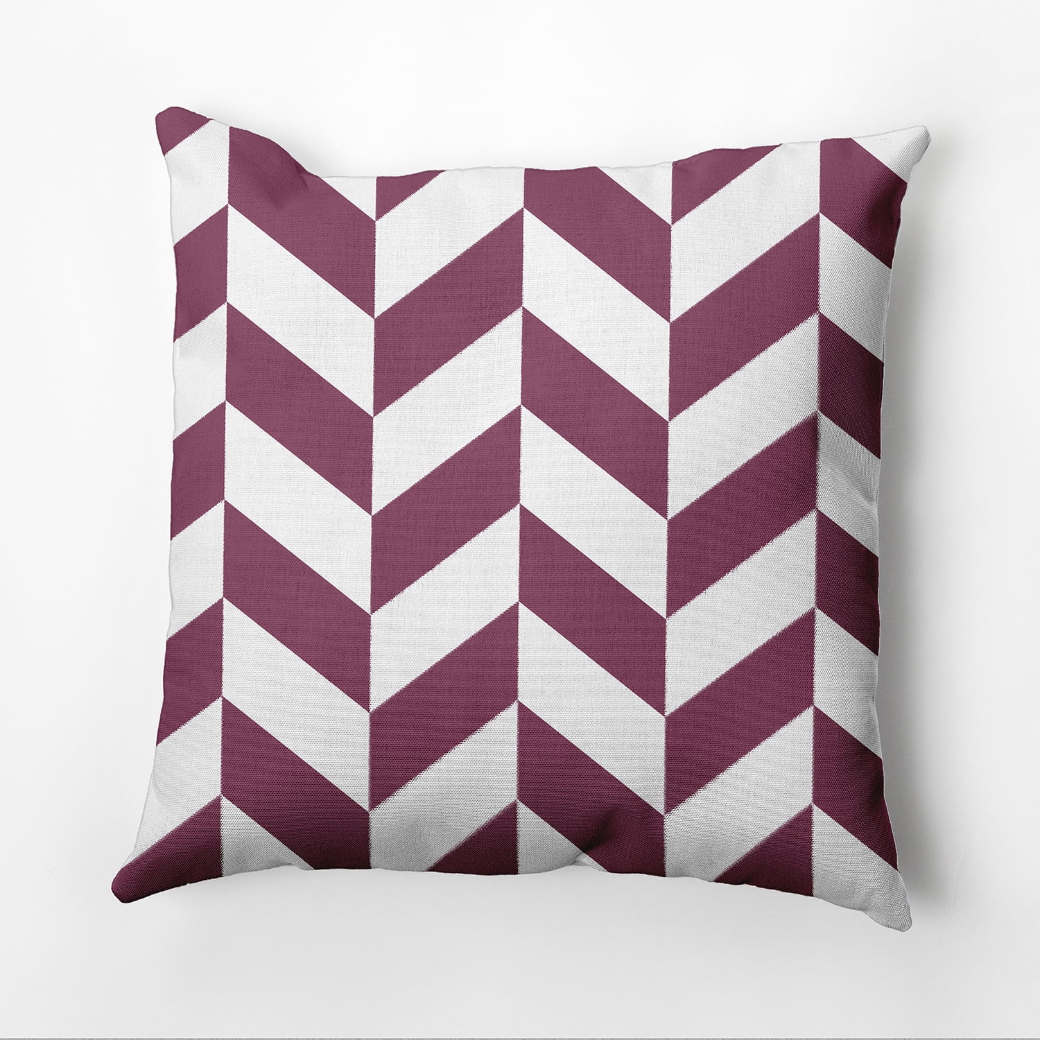Simply Daisy 16" x 16" Geometric Polyester Indoor/Outdoor Pillow, Purple (1 count)