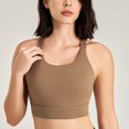 thumbnail image 4 of Women Bras Sports Fitness Bra Yoga Running Bra Dry Wicking Bra Bras for Women No Underwire Coffee S, 4 of 7
