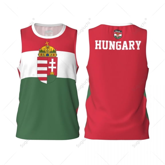 Hungary Flag Men Basketball Sports Jersey Running Fitness Multifunction Sleeveless tshirt Exclusive Custom Name Nunber