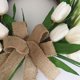 thumbnail image 4 of Guirnalda de dintel de tulipán blanco para puerta de flores de seda de estilo europeo, decoración de pared, decoración de ventana para boda y hogar, 4 of 9