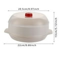 thumbnail image 2 of Stackable Microwave Steamer Set with Splatter Cover for Easy Vegetable Cooking and Quick Cleaning Kitchen Utensils, 2 of 7
