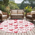thumbnail image 4 of Large Round Rug 8Ft Washable Non-Slip, Valentine's Day Circle Area Rugs for Living Room Bedroom, Valentines Red Love Heart Romantic Indoor Floor Mats Carpet Runner for Home Decor, 4 of 8