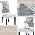 thumbnail image 5 of Chair Covers for Dining Room Set of 6 Stretch Dining Chair Covers Spandex Kitchen Chair Slipcovers Removable Washable Parson Chair Slipcovers(6Pcs,White Lines), 5 of 6