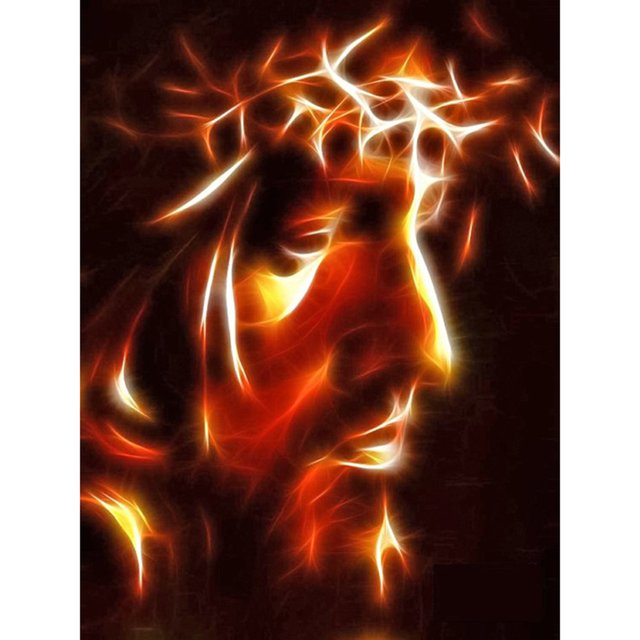Taladro Diamante Pintura (DE9418) 5D DIY Full Jesus Rhinestone Dormitorio Craft (WT199) 45x60cm Hugtrwg Para estrenar