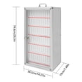 thumbnail image 2 of Loyalheartdy 72-Slots Aluminum Alloy Cell Phones Storage Cabinet Portable Clear Cell Phones Pocket Box Multi-Person Cell Phone Holder Box w/Lock & Handle for Office Classroom 14.37*7.48*29.3in, 2 of 12