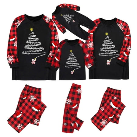 

CAICJ98 Christmas Gifts For Mom Matching Family Pajamas For Women Men Christmas Red Striped Jammies Holiday Cotton Pjs Clothes Mum and Dad Pyjamas