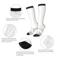 thumbnail image 5 of Haiem Watercolor Floral Socks, Funny Novelty Crazy Design Cotton Socks Sports Socks Knee High Socks For Men, Women,1Pairs - Gift For Working Friends, 5 of 8
