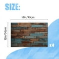 thumbnail image 2 of BaHomeck placemats Set of 4 Wooden Wall Texture With Blue And Brown Color Palette Cotton Linen rectangle Placemats for Kitchen Dining Table Indoor,Outdoor,18*12inch, 2 of 4