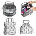 thumbnail image 2 of Pawprints Argyle Drawstring Lunch Bag Women - Drawstring Lunch Bag Insulated for Work Office - Stain-Resistant Large Lunchbags for Women with Multi-Pockets, 2 of 6