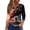 White, variant on Women's 250th Anniversary USA Shirt Patriotic American Flag Print V-Neck Button 3/4 Sleeve T-Shirt