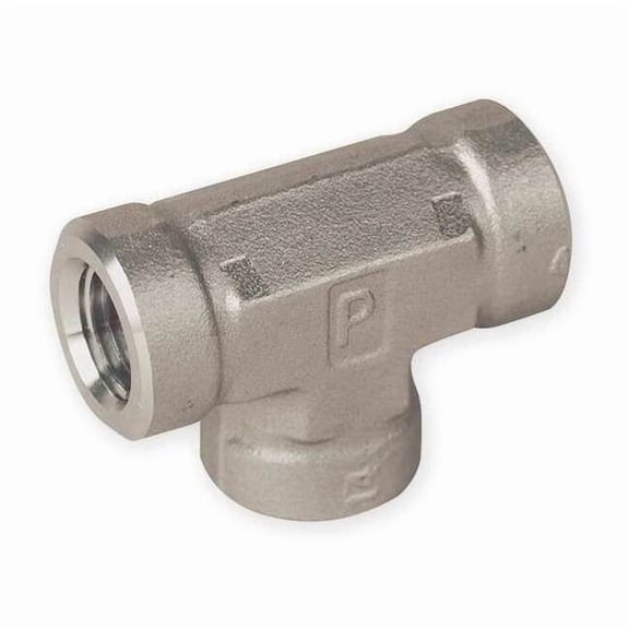 Parker Tee, 316 SS, 1/2 in Pipe Size,Female NPT 8-8-8 FT-SS