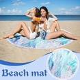 thumbnail image 1 of HUASHENG Châle Serviette Plage Plage Tapis Rond Serviette Imprimée Plage Microfibre Jouet de Plage, 1 of 5