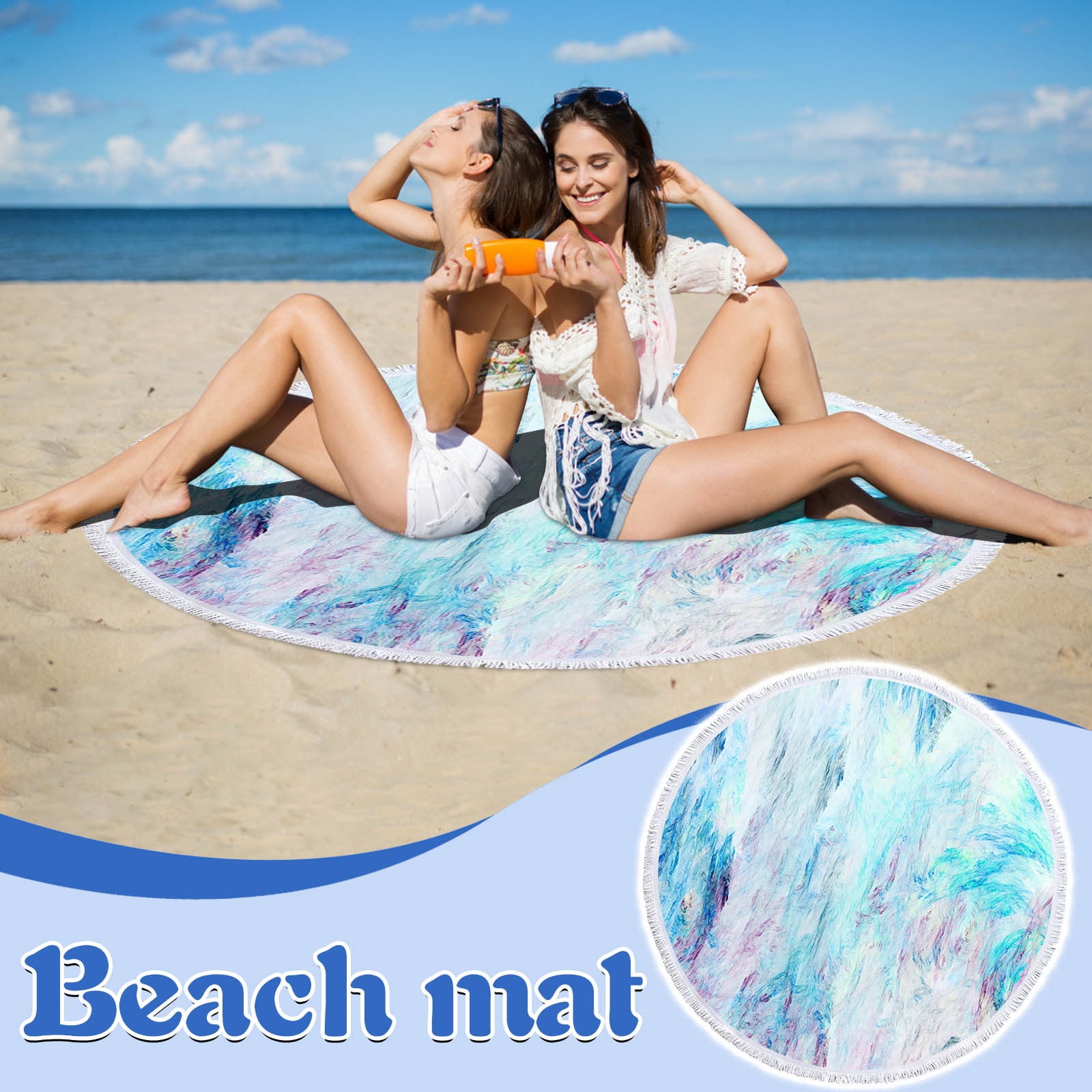 Microfiber Large Beach Towel, Microfiber Beach Mat Blanket