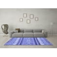 thumbnail image 3 of Ahgly Company Machine Washable Indoor Rectangle Abstract Blue Modern Area Rugs, 3' x 5', 3 of 4