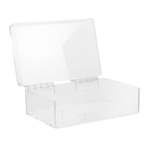 Raindrops Transparent Acrylic Storage Box with Lid for Kids Multifunctional Jewelry Organizer Portable 6.5x4.5x3 inches