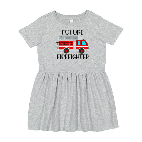 Inktastic Future Firefighter Red Fire Truck Engine Girls Toddler Dress
