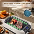 thumbnail image 4 of Portable Smokeless Indoor Electric Grill CUSIMAX 1500W – Korean BBQ Grill with LED Touch Display, Tempered Glass Lid, Nonstick Removable Plate, Dishwasher Safe, Black, 4 of 7