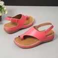 thumbnail image 5 of Flip Flops Arch Support Womens Orthopeic Wedge Sandals Adjustable Slingback Casual Summer Walking Shoes Pink Size 7.5, 5 of 8