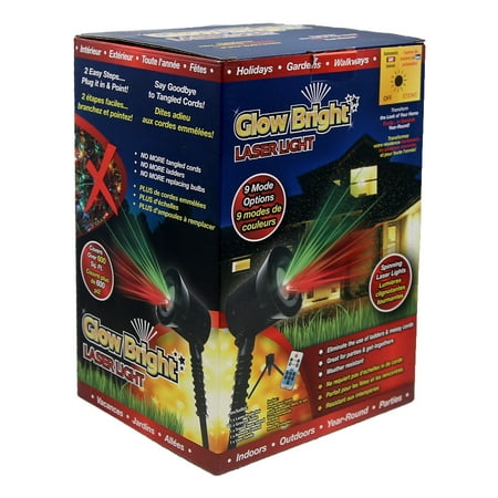 Glow Bright Christmas Laser Light Show DELUXE WITH REMOTE, Tripod, and