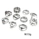 thumbnail image 1 of Anillos para mujer, regalos para mujer, 10 piezas/juego, anillos bohemios vintage apilables para mujer, anillos azules para los nudillos., 1 of 5