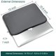 thumbnail image 5 of Funda para Laptop Naukay 13-13.3 Pulgadas Resistente de Neopreno Gris, 5 of 7