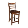 thumbnail image 5 of 36" x 36" Solid Wood Counter Height Table in Espresso & 2 Emily Stools, 5 of 5
