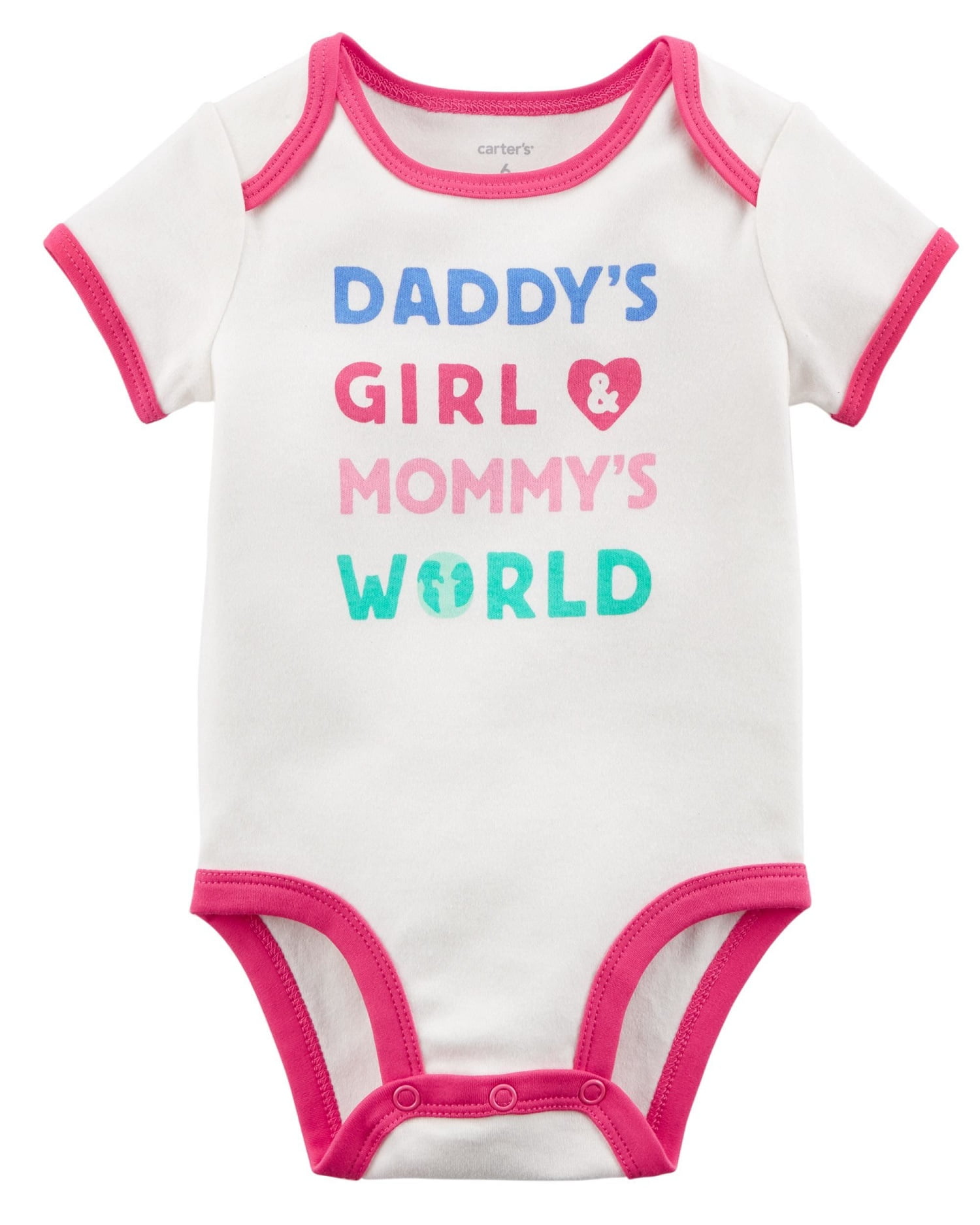 Carter S Baby Girls Daddy S Girl Mommy S World Collectible Bodysuit Walmart Com
