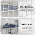 thumbnail image 6 of edx Twin Over Twin Metal Bunk Bed with Stairs & Safety Guardrails, Heavy-Duty Steel Frame, No Box Spring Needed, Space-Saving Bunk Beds, White, 6 of 7