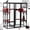 Black, variant on Large Wooden Cat House, Outdoor Cat Enclosure with Weather Protection Roof, Catio Cat Cage with 5 Platforms and 2 Caves, Gray
