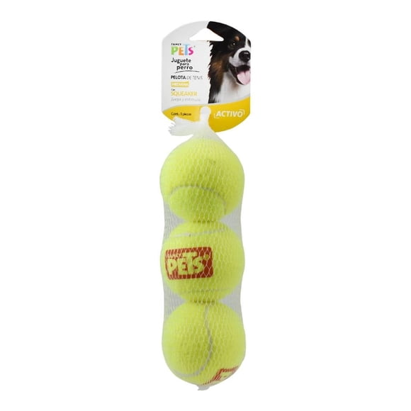 Juguete para Perro Fancy Pets Pelota de Tenis Mediana 3 Pzas