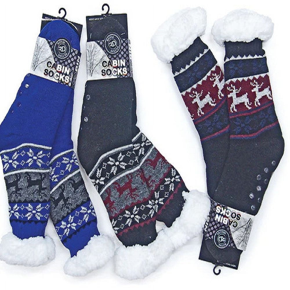 3-Pair Warm & Fuzzy Cabin Slipper Socks, Women's Assortment