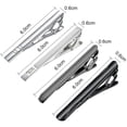 thumbnail image 2 of Yoursfs 4Pcs Tie Bar Clips Set for Men Regular Ties Necktie Wedding Business Skinny Tie Pins Mens Suit Accessories, 2 of 9
