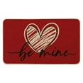 thumbnail image 3 of Valentine's Day Red Heart Bow Doormat Scalloped Edge Heart Welcome Door Mat 23 x 16 Inch Cute Flowers Artificial Coir Non Entrance Rugs for Indoor Outdoor Kitchen Decor, 3 of 5
