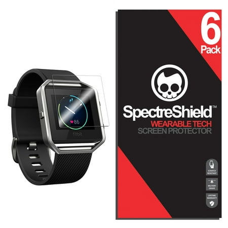 [6-Pack] Spectre Shield Screen Protector for Fitbit Blaze Case Friendly Accessories Flexible Full Coverage Clear TPU Film