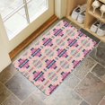 thumbnail image 4 of Vintage Purple Boho Geometry Doormat,Non-Slip Absorbent Welcome Mat Decorations Switch Rug for Indoor Outdoor Home, 4 of 6