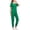 Mint Green, variant on Luivaraty Women Scrubs Set Solid Color Nurse Uniform Scrubs Soft Short Sleeve Keyhole Neck Scrub Elastic Waist Pants Sets, S-2XL
