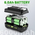 thumbnail image 2 of Batería ARyee 40V 6.0Ah de ion de litio para Ryobi OP4060 OP4050A, 2 of 7